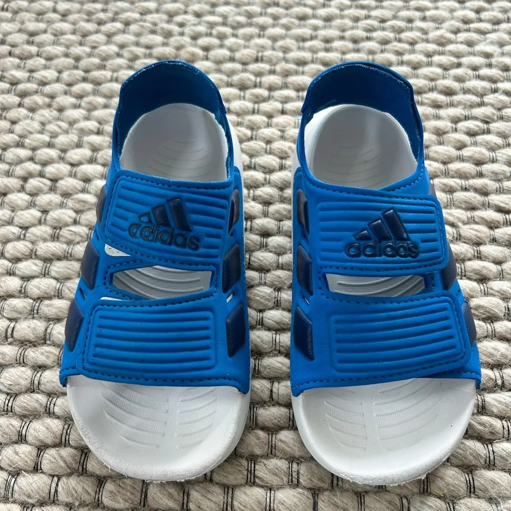adidas Kids Blue and White Sandals
